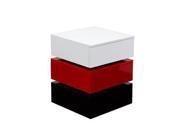 Diamond Sofa Tri color Accent Table With 2 In Drawer Storage In Black white red