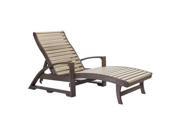 C.R. Plastics St. Tropez Chaise Lounge with Wheels in Two Tone