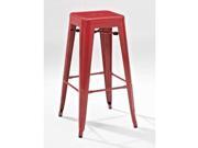 OSP Designs Patterson PTR3030A2 9 30 Inch Steel Backless Barstool in Red [Set of