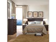 Standard Furniture Carlsbad 4 Piece King Headboard Bedroom Set in Espresso