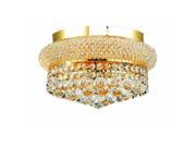 Lighting By Pecaso Adele Collection Flush Mount D12in H6in Lt 4 Gold Finish He