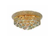 Lighting By Pecaso Adele Collection Flush Mount D14in H8in Lt 6 Gold Finish He