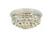Lighting By Pecaso Adele Collection Flush Mount D16in H8in Lt 8 Chrome Finish