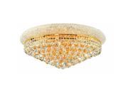 Lighting By Pecaso Adele Collection Flush Mount D24in H12in Lt 12 Gold Finish