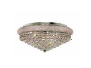 Lighting By Pecaso Adele Collection Flush Mount D28in H13in Lt 15 Chrome Finish