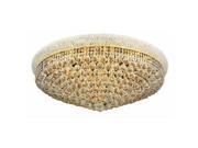 Lighting By Pecaso Adele Collection Flush Mount D36in H14in Lt 20 Gold Finish
