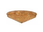 Lighting By Pecaso Adele Collection Flush Mount D48in H16in Lt 33 Gold Finish