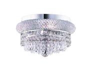 Lighting By Pecaso Adele Collection Flush Mount D12in H6in Lt 4 Chrome Finish