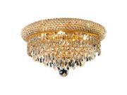 Lighting By Pecaso Adele Collection Flush Mount D14in H8in Lt 6 Gold Finish He