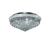Lighting By Pecaso Adele Collection Flush Mount D28in H13in Lt 15 Chrome Finish