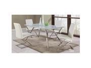 Chintaly Jade 5 Piece Dining Set In Stainless Steel