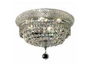 Lighting By Pecaso Adele Collection Flush Mount D14in H10in Lt 6 Chrome Finish