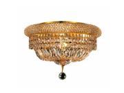 Lighting By Pecaso Adele Collection Flush Mount D16in H11in Lt 8 Gold Finish S