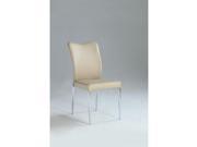 Chintaly Nora Curvy Back Side Chair In Beige [Set of 2]