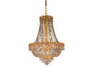 Lighting By Pecaso Agathe Collection Hanging Fixture D20in H28in Lt 12 Gold Fini