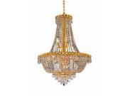 Lighting By Pecaso Agathe Collection Hanging Fixture D24in H32in Lt 12 Gold Fini