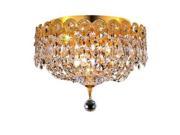 Lighting By Pecaso Agathe Collection Flush Mount D10in H9in Lt 3 Gold Finish S