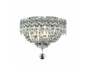 Lighting By Pecaso Agathe Collection Flush Mount D12in H10in Lt 4 Chrome Finish