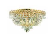 Lighting By Pecaso Agathe Collection Flush Mount D18in H10in Lt 6 Gold Finish