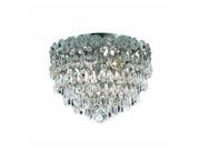 Lighting By Pecaso Agathe Collection Flush Mount D10in H9in Lt 3 Chrome Finish
