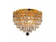 Lighting By Pecaso Agathe Collection Flush Mount D10in H9in Lt 3 Gold Finish H
