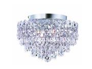 Lighting By Pecaso Agathe Collection Flush Mount D12in H10in Lt 4 Chrome Finish