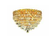 Lighting By Pecaso Agathe Collection Flush Mount D14in H10in Lt 4 Gold Finish