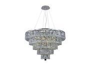 Lighting By Pecaso Chantal Collection Hanging Fixture D30in H22in Lt 17 Chrome F