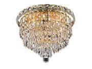 Lighting By Pecaso Karci Collection Flush Mount D10in H8in Lt 4 Gold Finish He