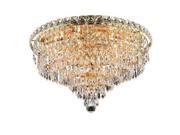 Lighting By Pecaso Karci Collection Flush Mount D18in H11in Lt 8 Gold Finish H