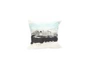 Moe s Watercolor Velvet Cushion With Feather Insert