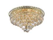 Lighting By Pecaso Karci Collection Flush Mount D18in H11in Lt 8 Gold Finish S
