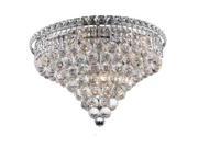 Lighting By Pecaso Karci Collection Flush Mount D20in H16in Lt 10 Chrome Finish