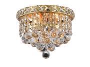 Lighting By Pecaso Karci Collection Flush Mount D8in H7in Lt 2 Gold Finish Hei
