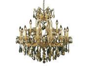 Lighting By Pecaso Karla Collection Hanging Fixture D30in H28in Lt 18 1 Gold Fin