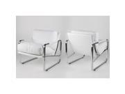 Whiteline Imports Magi Chair Faux Leatherette Chrome Frame Red