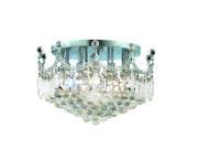Lighting By Pecaso Taillefer Collection Flush Mount D20in H16in Lt 9 Chrome Fini