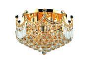 Lighting By Pecaso Taillefer Collection Flush Mount D20in H16in Lt 9 Gold Finish