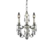 Lighting By Pecaso Tempeste Collection Hanging Fixture D10in H10in Lt 3 Pewter F