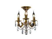 Lighting By Pecaso Reynard Collection Flush Mount D13in H14in Lt 3 French Gold F