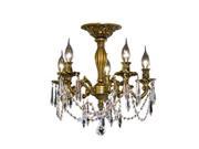 Lighting By Pecaso Reynard Collection Flush Mount D18in H17in Lt 5 French Gold F