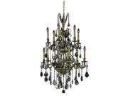 Lighting By Pecaso Sage Collection Hanging Fixture D27in H42in Lt 6 6 Antique Br