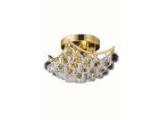 Lighting By Pecaso Taillefer Collection Flush Mount L10in W10in H8in Lt 4 Gold F