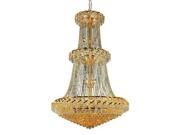 Lighting By Pecaso Udell Collection Large Hanging Fixture D42in H66in Lt 32 Gold