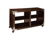Standard Furniture Sullivan Console Table on Casters in Brown Oak
