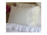 Taylor Linens Embroidered Pillowcases Good Night White Cream Pillowcase