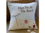 Taylor Linens Nautical Meet me at the Beach Pillow