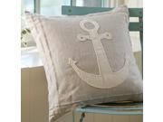 Taylor Linens Nautical Natural Anchor Porch Pillow