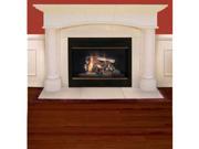 American Gas Log Jefferson Thin Cast Stone Mantel In Almond With Solid Hearth Wi