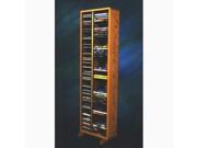 Wood Shed Solid Oak Tower for CD s and VHS tapes Individual Locking Slots Ho